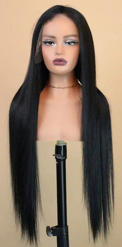 Hair Jet Black #1 Straight Lace Front Wig 13x4/13x6 HD Lace Frontal Wig with Baby Hair Pre-plucked Hairline