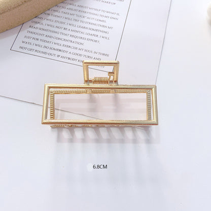 Korean Style Metal Bow Hairpin – Electroplated Grab Clip for Women