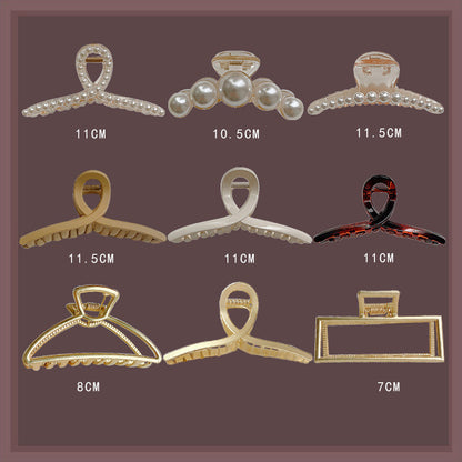 Korean Style Metal Bow Hairpin – Electroplated Grab Clip for Women