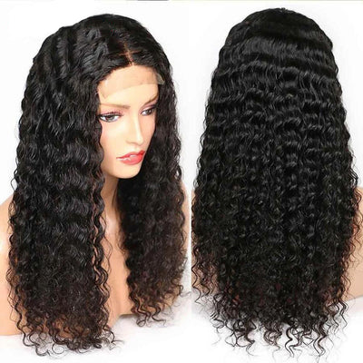 European & American Front Lace Wig – Long Curly Hair, Hand-Woven, Korean Silk, Star Fashion, Long Bangs