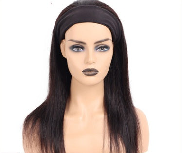 MSJOLI Human Hair Headband Wig - Versatile, Stylish & Heat-Friendly Real Hair Wigs for Ladies, Medium to Long Lengths, Multiple Color Options