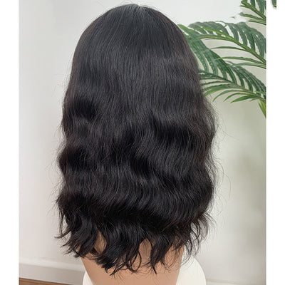 Front Lace Bob Headgear Bobo Wig | Body Wave Real Human Hair | Dyeable & Ironable | Natural Style for Ladies