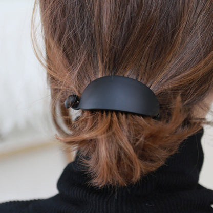 Geometric Lady Ponytail Clip – 7.5CM Resin & Plastic Hairpin in Black, Navy Blue, Red, Pink & Gray
