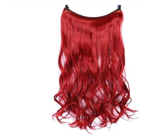 S-noilite 20-Inch Invisible Wire No Clips Hair Extensions – Silky Straight Synthetic Fish Line Hairpieces