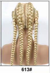 Front Lace Four Braid Synthetic Fiber Wig | High-Temperature Silk | Available in Multiple Colors | Full Hand Weaving