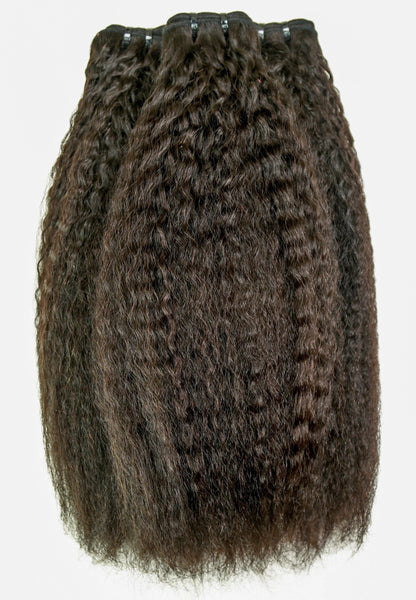 Hair 9A/10A12A Kinky Straight 6x6 HD Closure With 3 Humann Hair Bundles