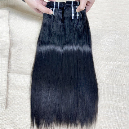 Raw Hair Natural Straight Single Donor Hair 3 Bundles Human Hair Extension