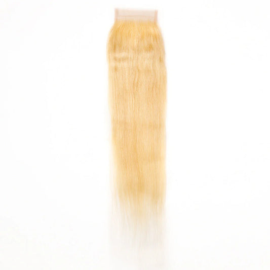 Hair #613 Blonde 4x4 Transparent Lace Cloure Straight