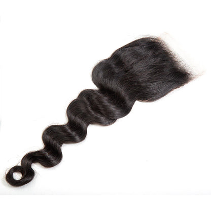 Hair 4x4 Transparent Lace Cloure Loose Deep