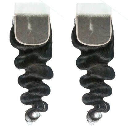 Hair 5x5 Transparent Lace Cloure Body Wave Small Knots Free Part
