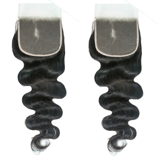 Hair 5x5 Transparent Lace Cloure Body Wave Small Knots Free Part