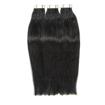 Hair Tape In Hair Extensions 100% Mink Virgin Straight Human Hair Tape Ins Hair Extensions