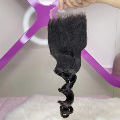Hair 4x4 HD Lace Cloure Loose Wave 100% Human Hair Free Part