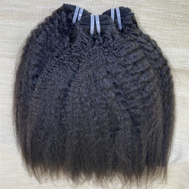 Raw Hair Kinky Straight Vietnam Human Hair Bundles From Single Donor