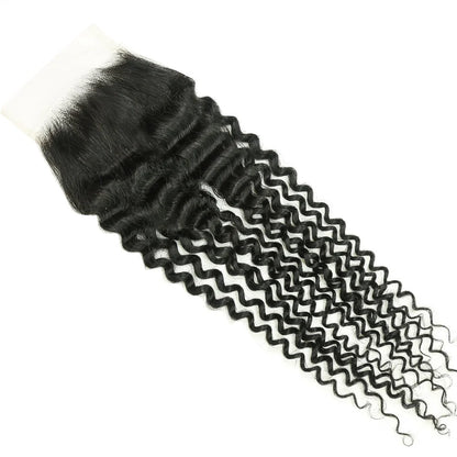 Hair 4x4 Transparent Lace Cloure Curly Deep Curly