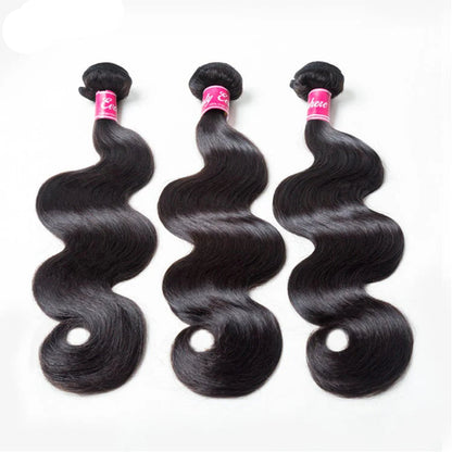 Hair Body Wave Human Hair 3 Bundles With 4x4 Lace Closure