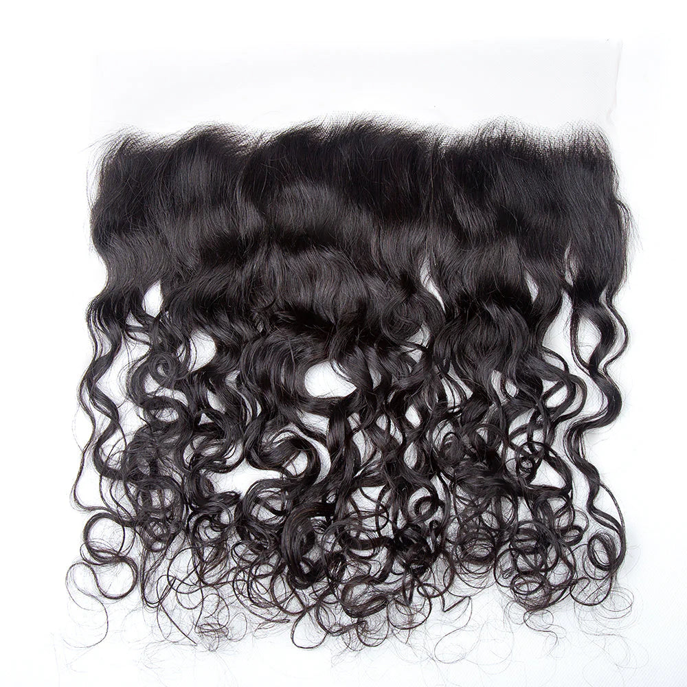 Hair 13x4 Transparent Lace Frontal Water Wave Small Knots Preplucked Hairline