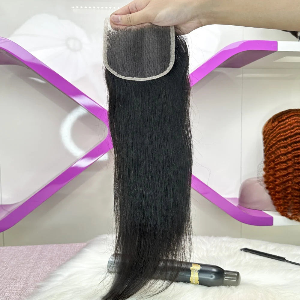 Hair 4x4 HD Lace Cloure Straight Small Knots 100% Human Hair
