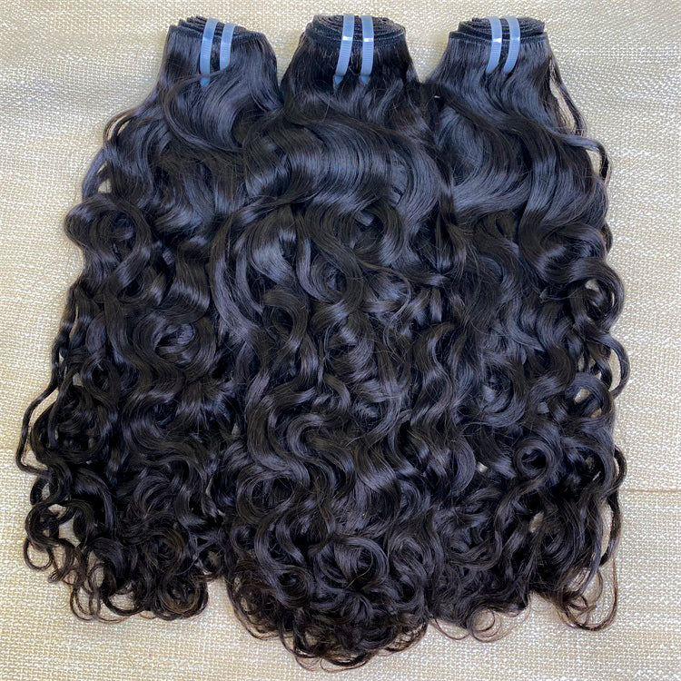 Raw Hair Water Wave Human Hair Bundles Weft 3 Bundles 300g