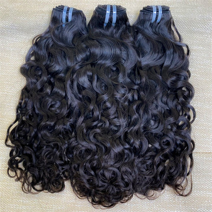 Raw Hair Water Wave Human Hair Bundles Weft 3 Bundles 300g