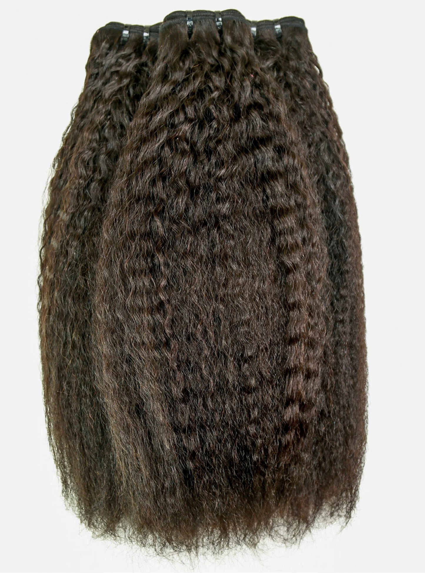 Hair 9A/10A12A Kinky Straight Human Hair Bundles with 5x5 Closure