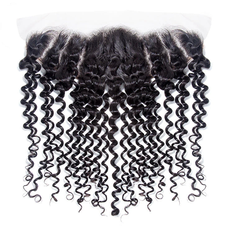 Hair 13x4 Transparent Lace Frontal Deep Wave Small Knots Preplucked Hairline