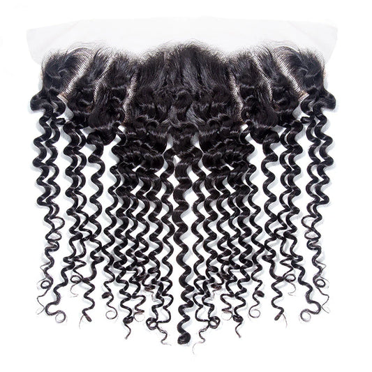Hair 13x4 Transparent Lace Frontal Deep Wave Small Knots Preplucked Hairline