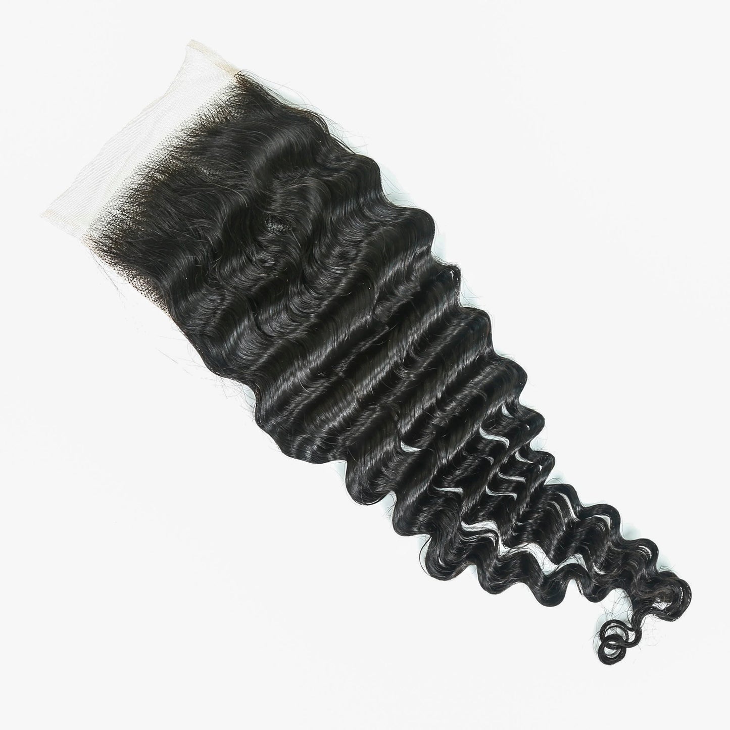 Hair 5x5 Transparent Lace Cloure Deep Wave Natural Black