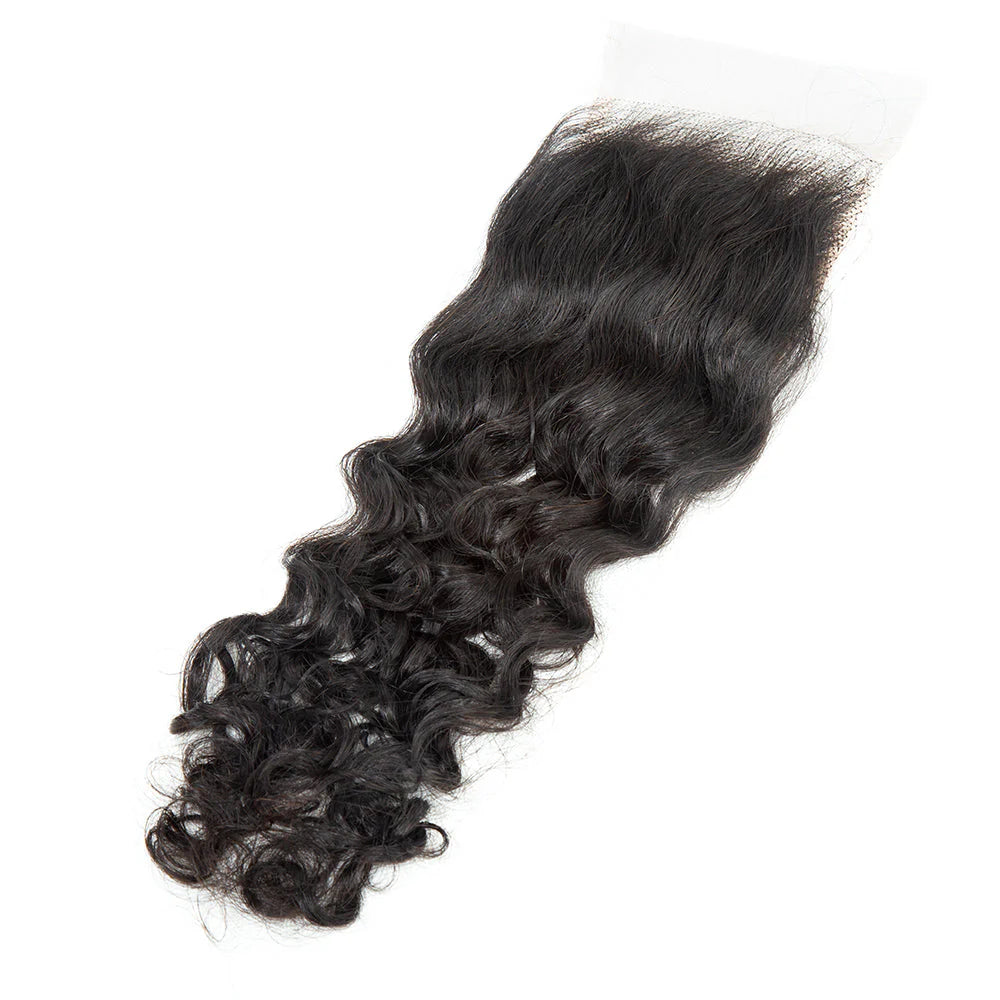 Hair 4x4 HD Lace Cloure Water Wave Free Part 100% Human Hair