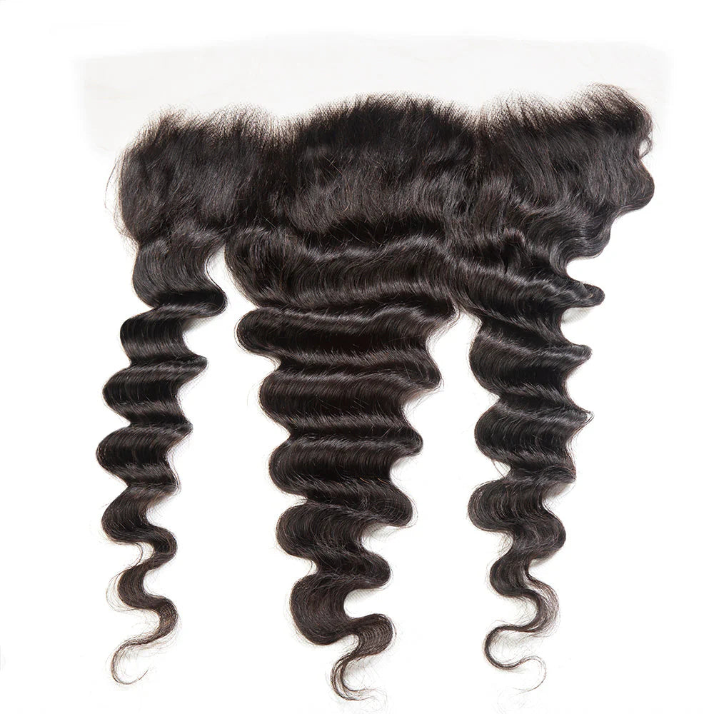 Hair 13x4 Transparent Lace Frontal Loose Deep Small Knots Preplucked Hairline