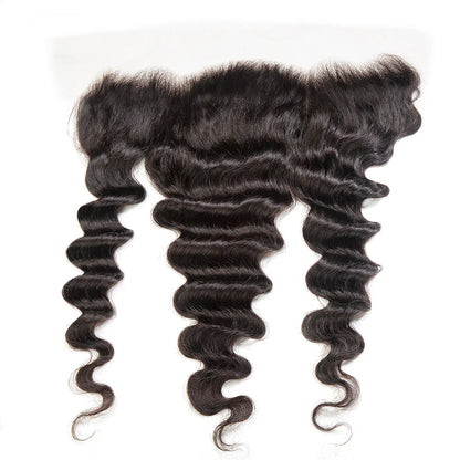 Hair 13x4 Transparent Lace Frontal Loose Deep Small Knots Preplucked Hairline