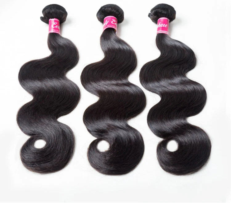 Hair 9A/10A12A Body Wave 3 Bundles with 5x5 Lace Closure Human Hair Bundles and Lace Closure