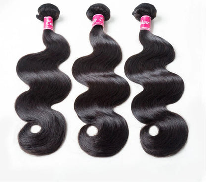 Hair 9A/10A12A Body Wave 3 Bundles with 5x5 Lace Closure Human Hair Bundles and Lace Closure