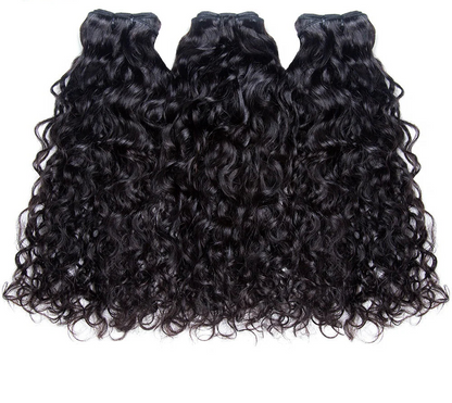 Hair 9A/10A12A Water Wave 3 Bundles Human Hair Extensions With with 6x6 HD Closure