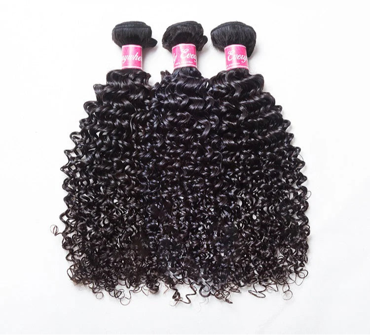 Hair 9A/10A/12A Curly Human Hair 3 Bundles with 13x4 Lace Frontal