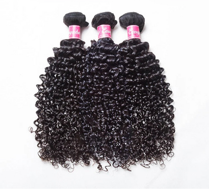 Hair 9A/10A/12A Curly Human Hair 3 Bundles with 13x4 Lace Frontal