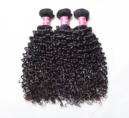 Hair 9A/10A12A Curly 6x6 HD Closure With 3 Deep Curly Bundles