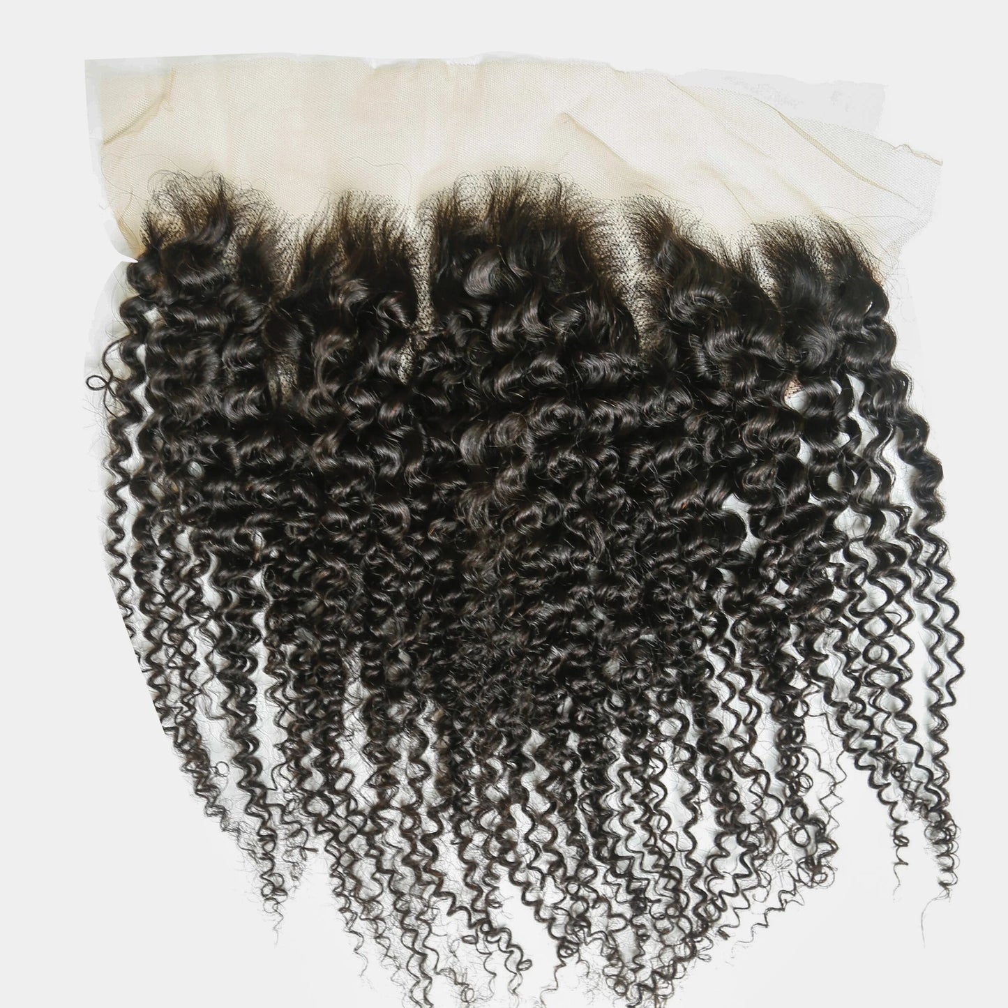 Hair 13x6 Transparent Lace Frontal Kinky Curly Small Knots Preplucked Hairline