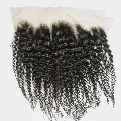 Hair 13x6 Transparent Lace Frontal Kinky Curly Small Knots Preplucked Hairline