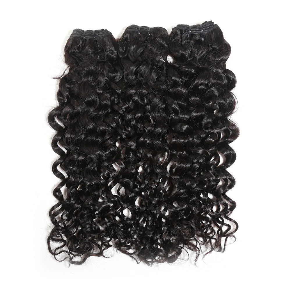 Hair 9A/10A12A 5x5 Lace Closure With 3 Bundles Jerry Curl Human Hair Bundles