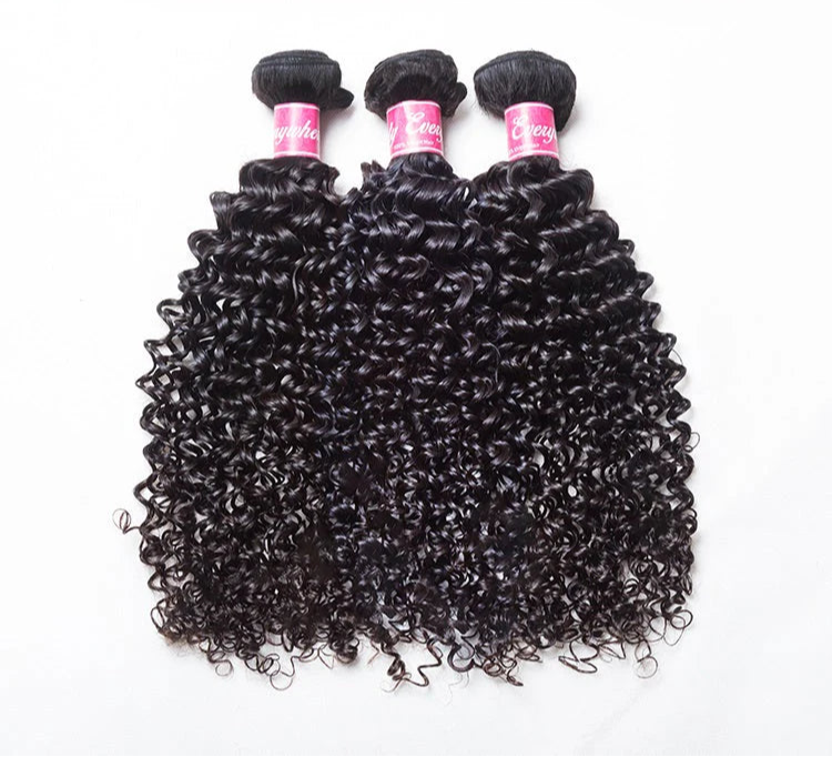 Hair 9A/10A/12A Curly 3 Bundles with 13x6 Frontal with Preplucked Hairline