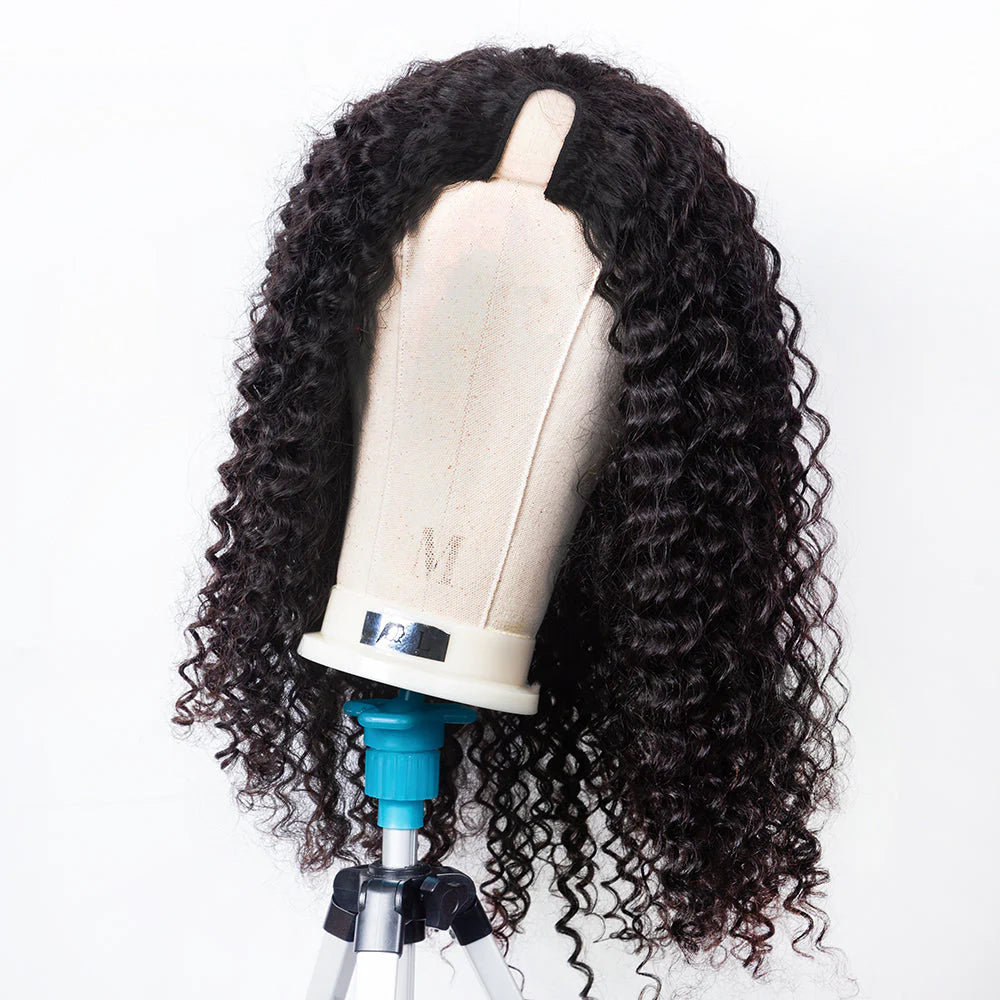 Hair 250% Density U Part Curly Wig Glueless Curly Human Hair Wig Very Full