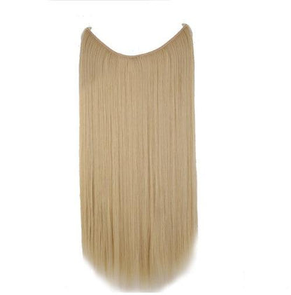 S-noilite 20-Inch Invisible Wire No Clips Hair Extensions – Silky Straight Synthetic Fish Line Hairpieces