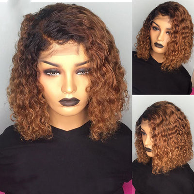 Chic Water Wave Bob Human Hair Wig | Smooth & Customizable Colors