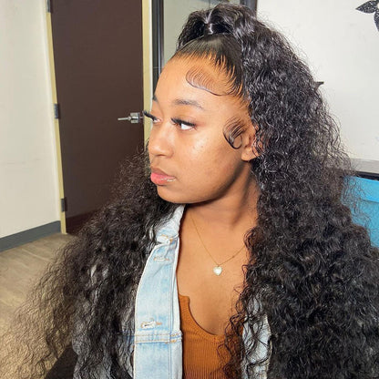 13x6/13x4 Lace Front Pineapple Wave Wig 250% Density HD Human Hair Frontal Wig