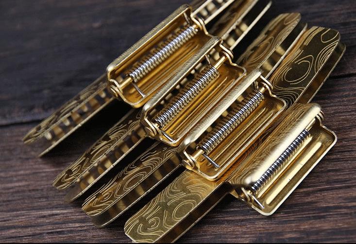 Retro Oil Head Clip – All Copper Male Hair Oil Head Clips (4-Pack)