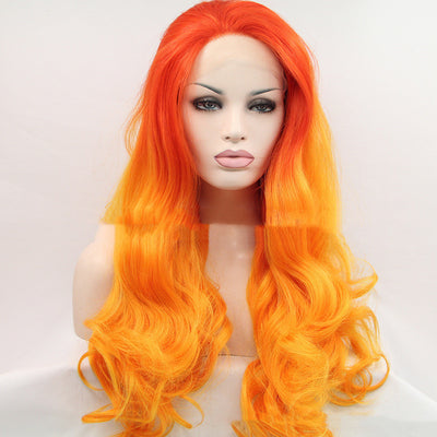 Dynamic Two Tone Big Wave Lace Wig – Stylish Head Cover for All Faces