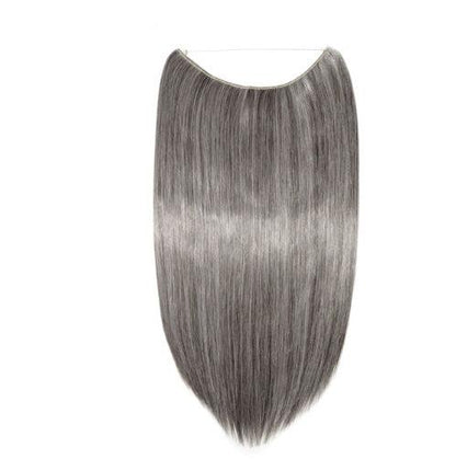 S-noilite 20-Inch Invisible Wire No Clips Hair Extensions – Silky Straight Synthetic Fish Line Hairpieces