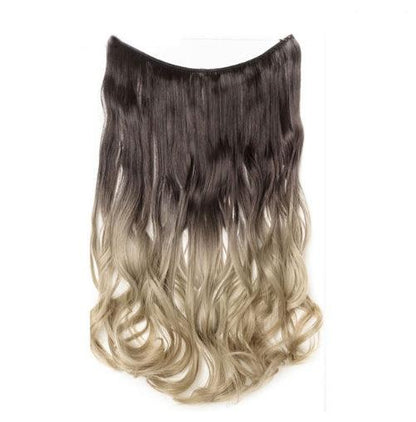 S-noilite 20-Inch Invisible Wire No Clips Hair Extensions – Silky Straight Synthetic Fish Line Hairpieces