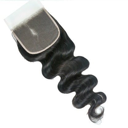 Hair 5x5 Transparent Lace Cloure Body Wave Small Knots Free Part